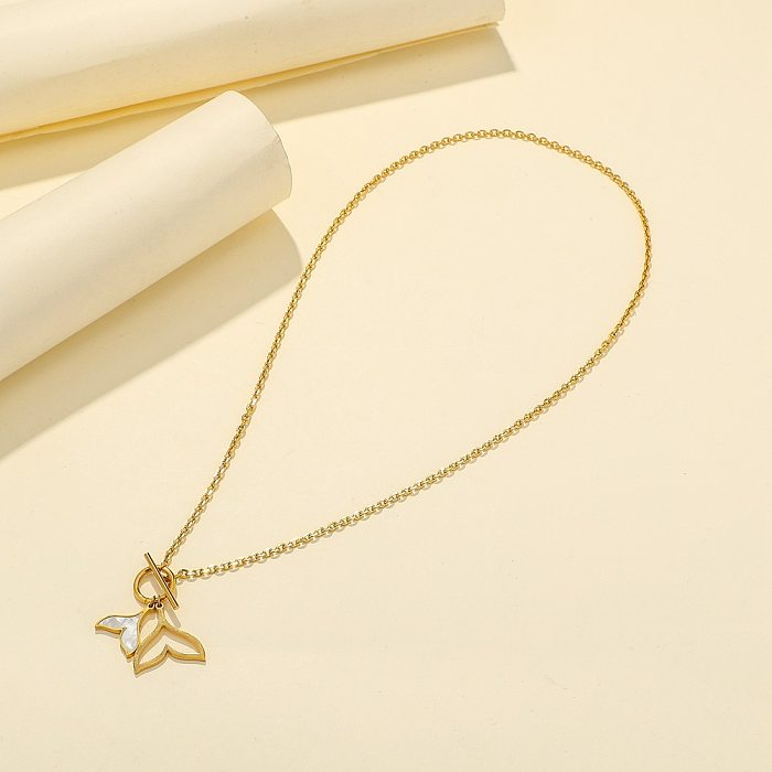 1 Piece Fashion Fish Tail Stainless Steel  Plating Pendant Necklace