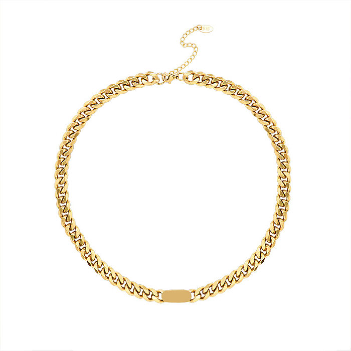 Exaggerated Golden Chain Necklace Bracelet