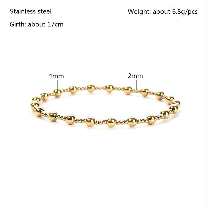 Basic Geometric Stainless Steel Plating Bracelets 1 Piece