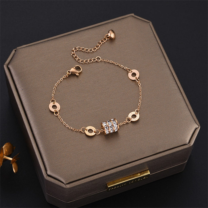 1 Piece Simple Style Geometric Titanium Steel Plating Bracelets