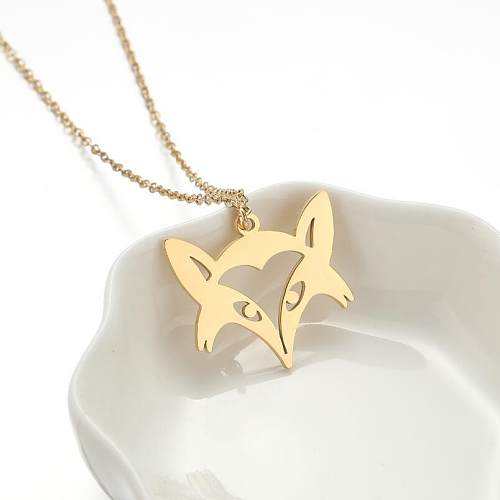 1 Piece Simple Style Animal Stainless Steel  Stainless Steel Hollow Out Pendant Necklace