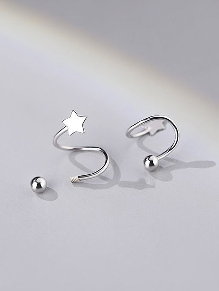 1 Set Vintage Style Simple Style Star Stainless Steel  Ear Studs