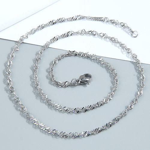 Fashion Geometric Stainless Steel  Necklace Stainless Steel  Necklaces 1 Piece