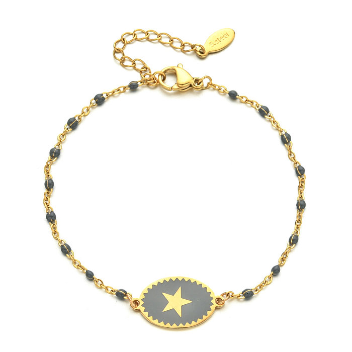 Simple Style Star Stainless Steel Bracelets In Bulk