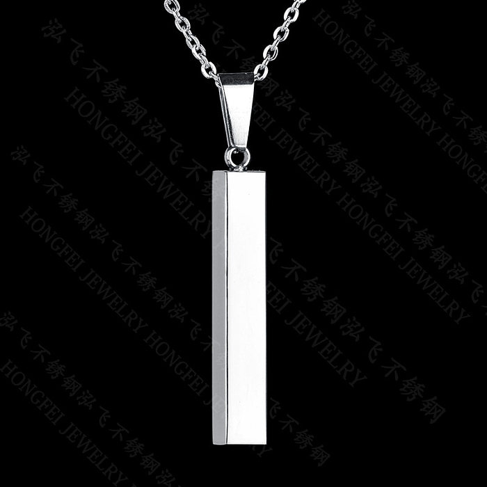 Titanium&Stainless Steel  Simple Geometric Necklace  (Please Contact The Customer Service Letter Before Taking The Product.) NHHF1202-Steel-color