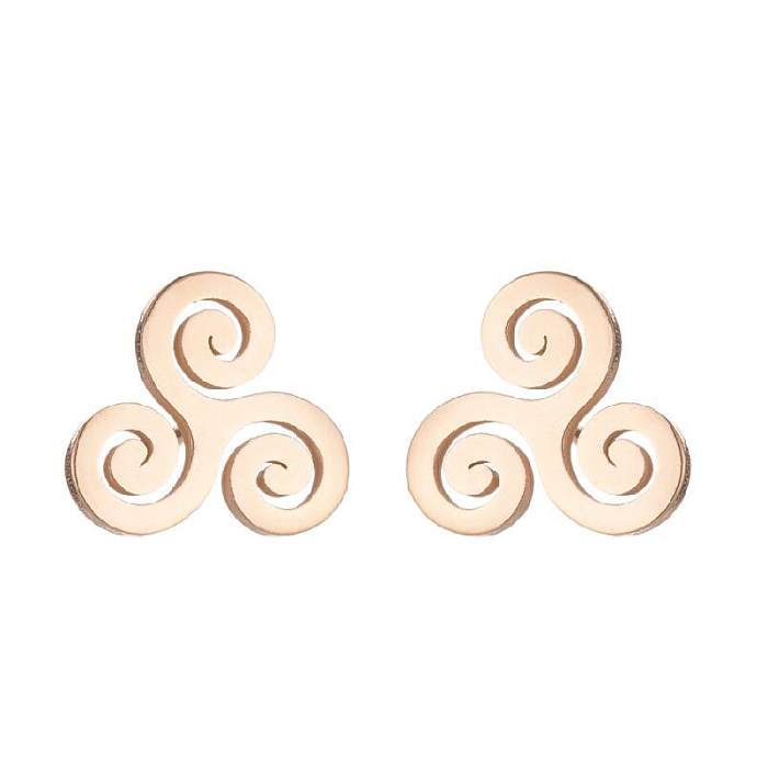 Damen-Ohrringe im schlichten geometrischen Stil aus Edelstahl ohne eingelegte Ohrstecker aus Edelstahl
