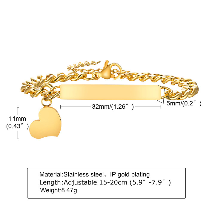 Pulseras plateadas oro simples del Zircon del acero inoxidable 18K de la corona de la forma del corazón de la estrella del estilo a granel