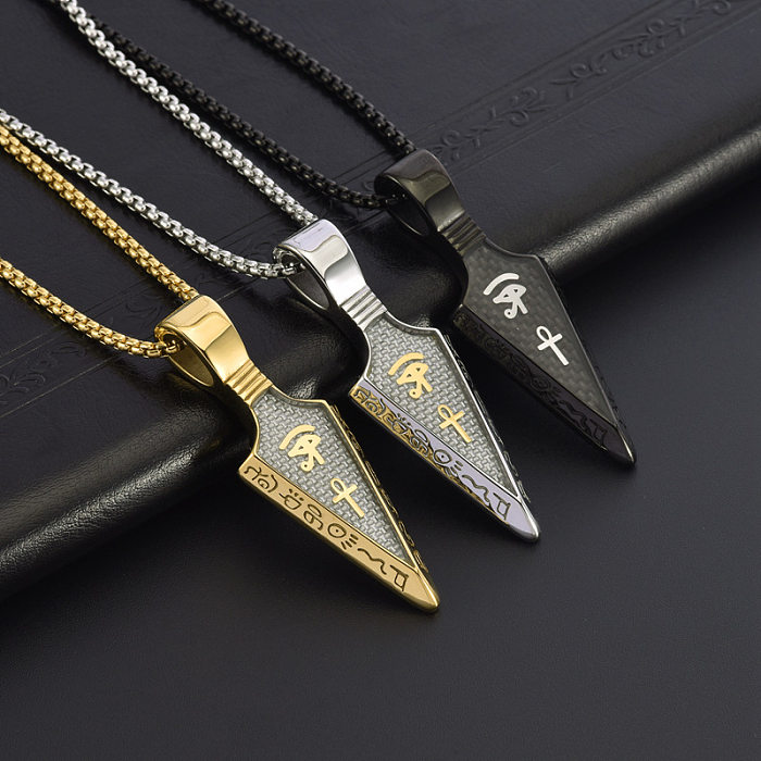 1 Piece Hip-Hop Geometric Cross Stainless Steel  Plating Necklace