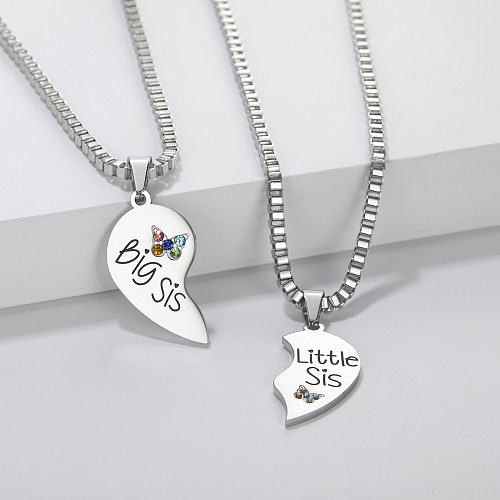 Simple Style Letter Butterfly Stainless Steel  Plating Inlay Zircon Gold Plated Necklace