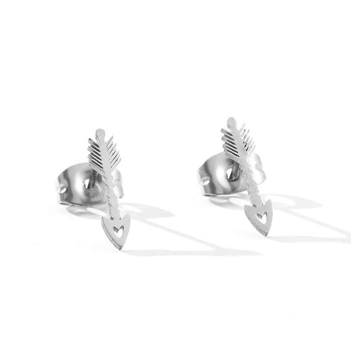 Boucles d'oreilles géométriques simples en acier inoxydable, petites boucles d'oreilles à Clip, vente en gros, offre spéciale, nouvelle collection