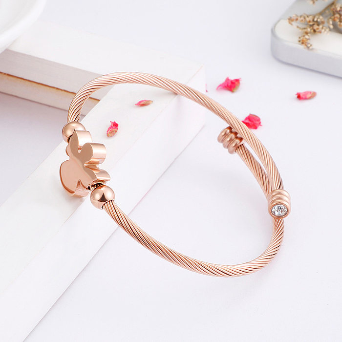 Kalen – Bracelet en Zircon Simple en forme d'ange, ornement en titane exquis, Style japonais et coréen, trois couleurs en option, nouvelle collection