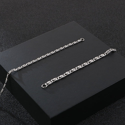 Casual Simple Style Solid Color Stainless Steel  Stainless Steel Necklace