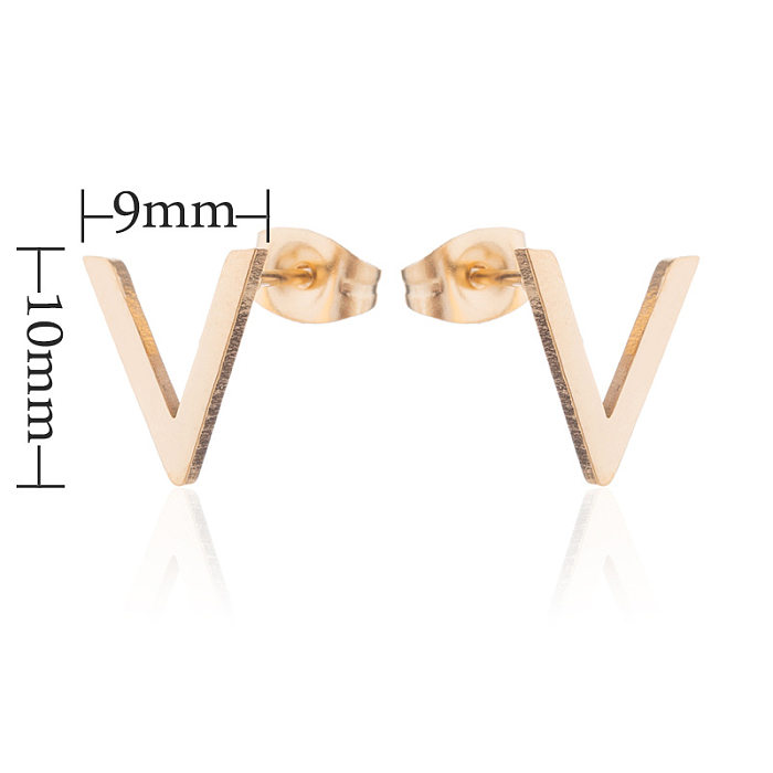 Schlichter Kaktus-Kaninchen-Ohrstecker mit Edelstahlbeschichtung, ausgehöhlt, 1 Paar