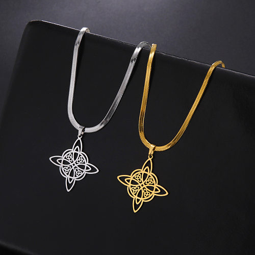 Best Seller In Europe And America Fashion Personality Trend Simple Fashion Personality Witch Knot Snake Chain 304 Material Stainless Steel  Necklace