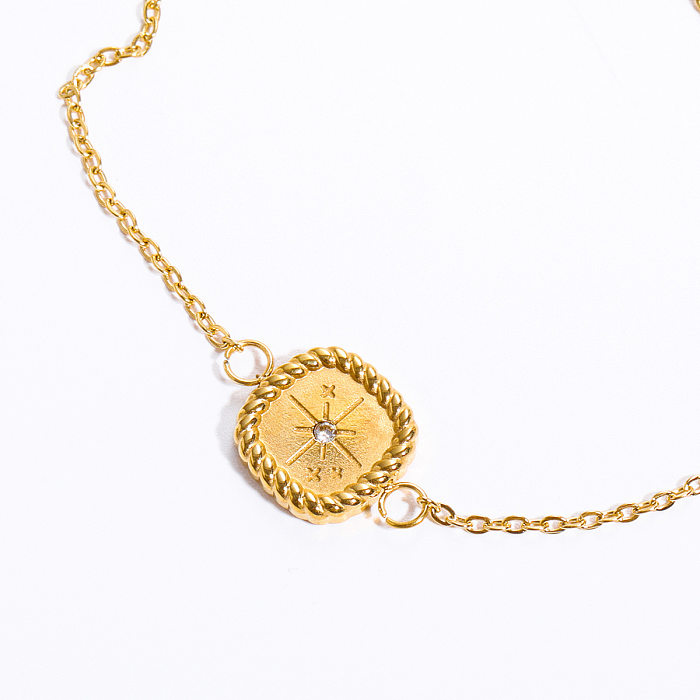 Baroque Style Classic Style Star Moon Stainless Steel Plating 18K Gold Plated Bracelets