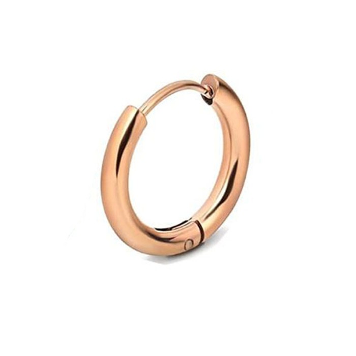 1 Piece Simple Style Circle Plating Stainless Steel  Earrings