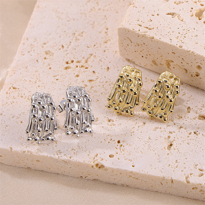 1 Pair Exaggerated Cool Style Irregular Plating Stainless Steel  18K Gold Plated Ear Studs
