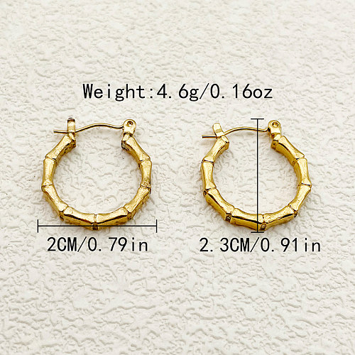 1 Pair Elegant Simple Style Classic Style U Shape Plating Stainless Steel  Gold Plated Ear Studs