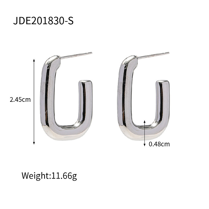 Elegant Streetwear Geometric Stainless Steel  Earrings