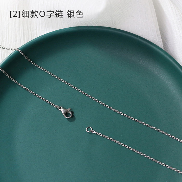 Simple Twist Chain Snake Bone Stainless Steel Necklace