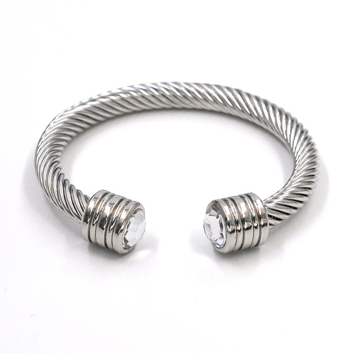 Fashion Solid Color Stainless Steel Bangle 1 Piece