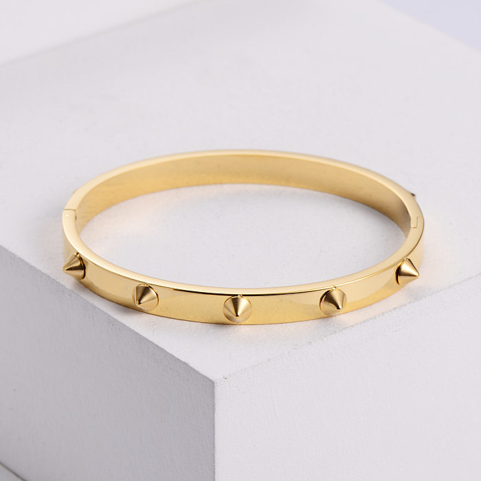 Simple Fashion Stainless Steel Nail Spike Buckle Bracelet Wholesale jewelry