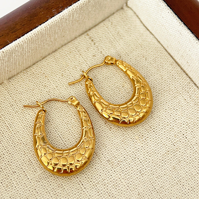 1 Pair Casual Geometric Plating Stainless Steel 18K Gold Plated Earrings