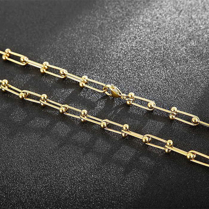 Modische geometrische Halskette aus Edelstahl mit Überzug aus Edelstahl