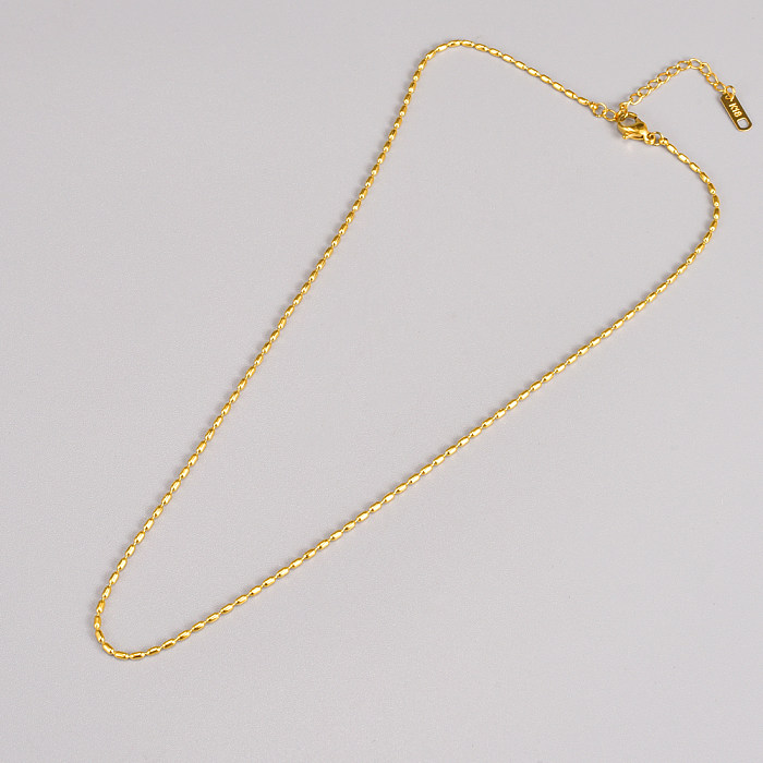 Estilo simple Geométrico Acero inoxidable Collar chapado en oro 1 pieza