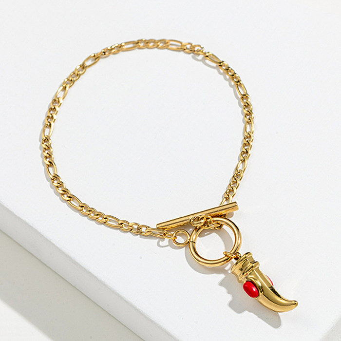 Mode-geometrische Edelstahl-Armbänder, die künstliche Perlen-Edelstahl-Armbänder überziehen