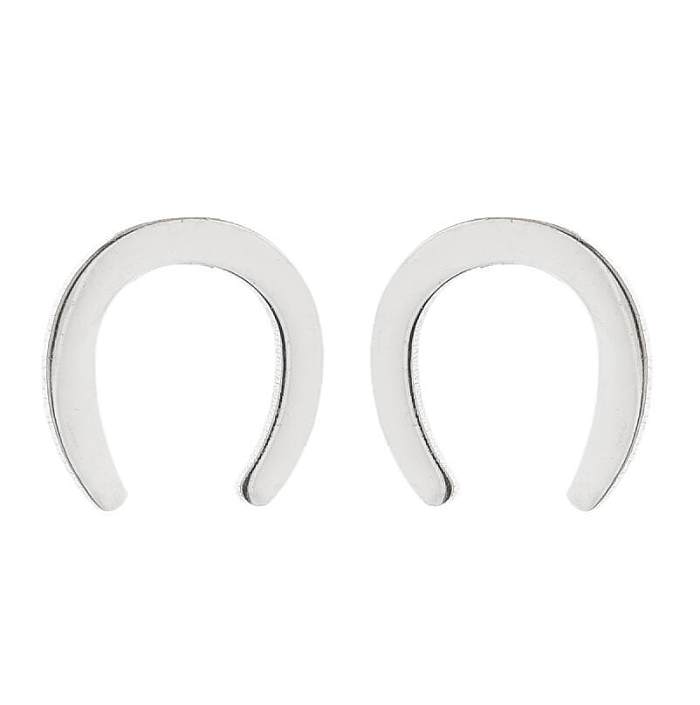 Women'S Simple Style Geometric Stainless Steel  No Inlaid Ear Studs Stainless Steel  Earrings