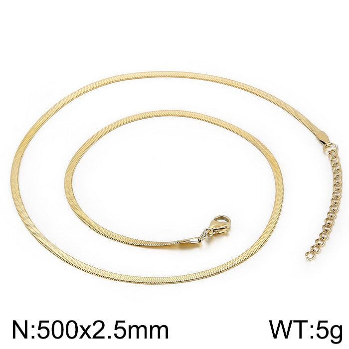 Großhandel kreative geometrische Schlangenknochenkette Edelstahl Halskette Schmuck