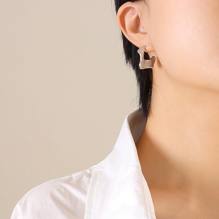 Fashion Geometric Stainless Steel Earrings Plating Stainless Steel  Earrings