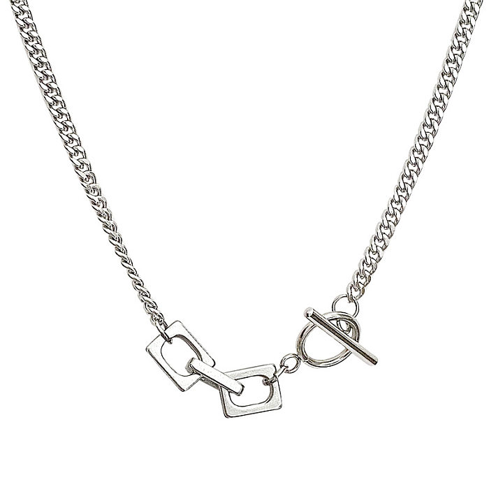 Classic Style Geometric Stainless Steel Polishing Necklace