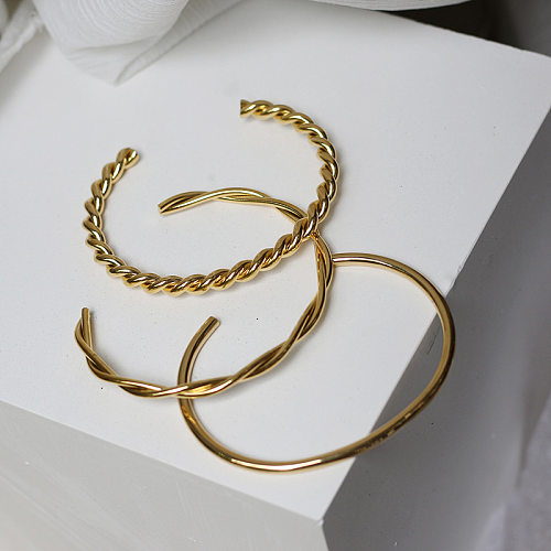 Bracelets en acier inoxydable de placage de bracelet en acier inoxydable géométrique de style simple