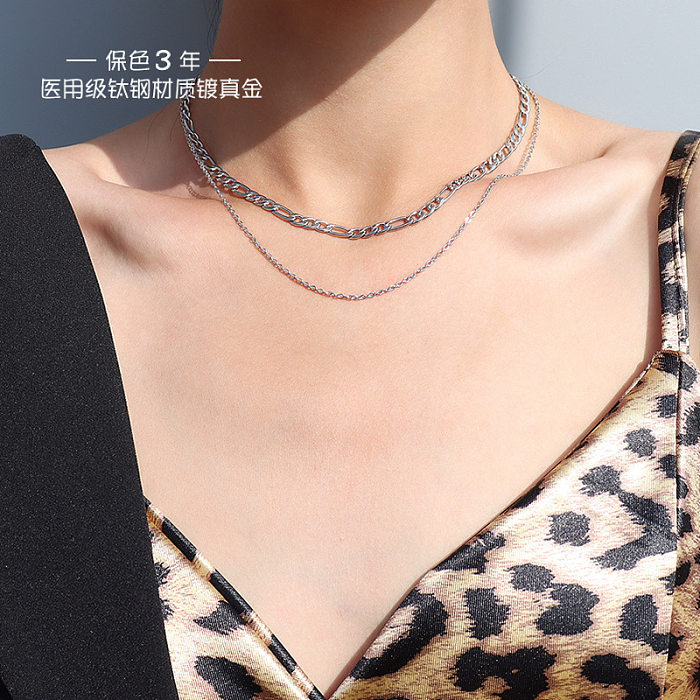 Double Layered Stainless Steel Necklace