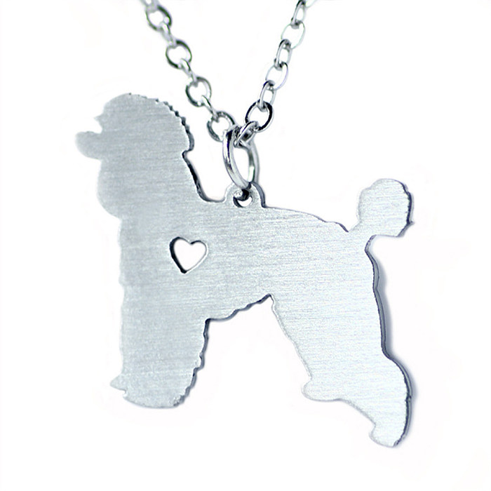 Modische herzförmige Hunde-Halskette aus Edelstahl
