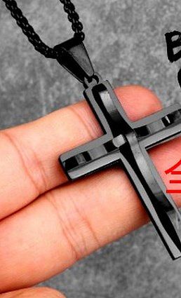 Wholesale Korean Style Cross Stainless Steel Pendant Necklace