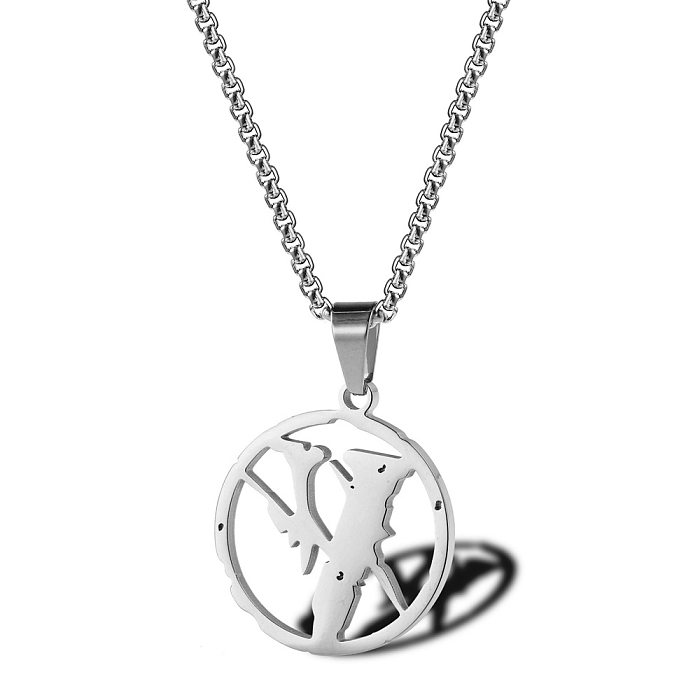 Wholesale Jewelry Hollow Lightning Pendant Stainless Steel Necklace jewelry