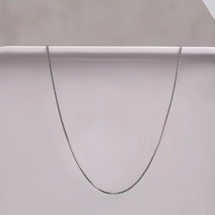 Collier chaîne géométrique en acier inoxydable de style simple 1 pièce