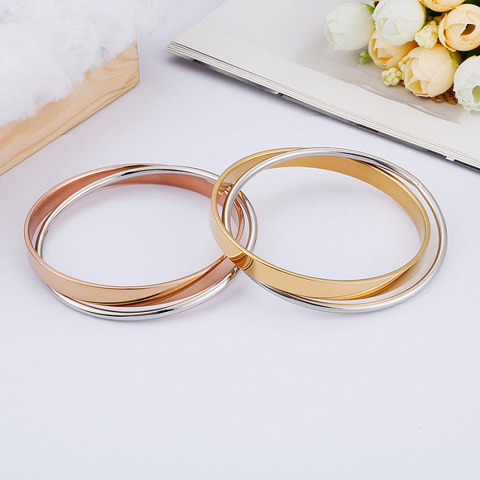 Ornament Double Ring Bracelet Ring Buckle Bracelet From AliExpress Five Colors Optional Delivery