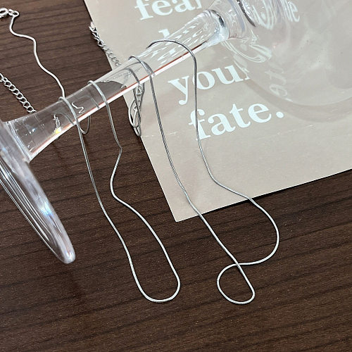 Casual Simple Style Solid Color Stainless Steel Necklace