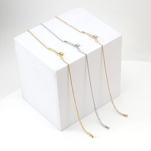 Casual Sweet Heart Shape Stainless Steel Plating 18K Gold Plated Bracelets