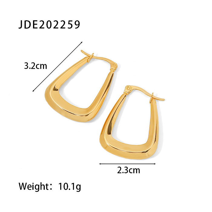Simple Style Geometric Stainless Steel  Earrings Plating Stainless Steel  Earrings