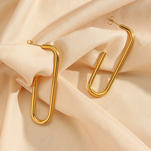 Exaggerated Geometric Stainless Steel  Earrings Plating Stainless Steel  Earrings