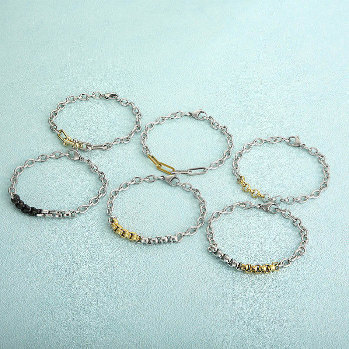 Bracelets en acier au titane géométriques à la mode Bracelets en acier inoxydable
