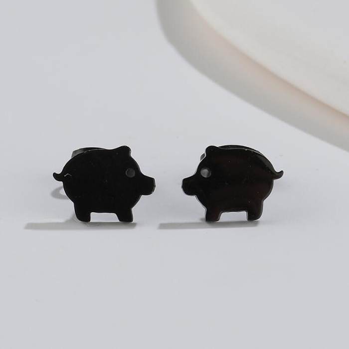 Fashion Animal Stainless Steel Ear Studs 1 Pair