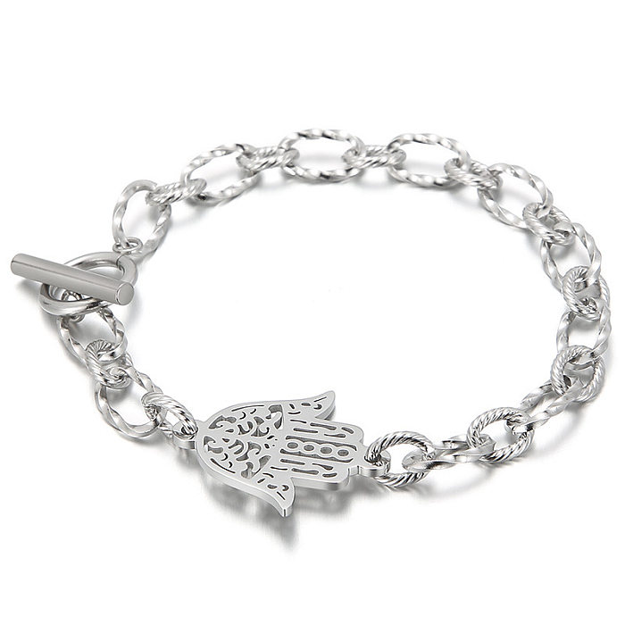 Stainless Steel Palm OT Buckle Bracelet Wholesale Jewelry jewelry