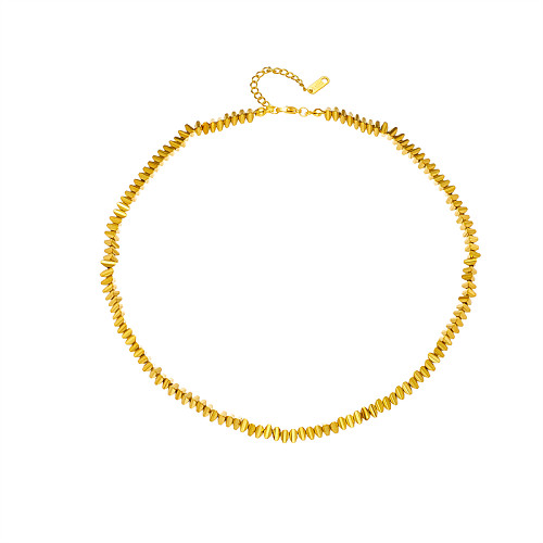 Retro Fashion Korean Style Geometric Stainless Steel Plating Necklace 1 Piece