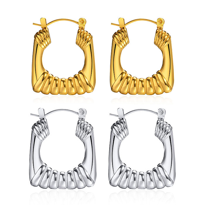 Fashion U Shape Stainless Steel  Earrings Plating Stainless Steel  Earrings